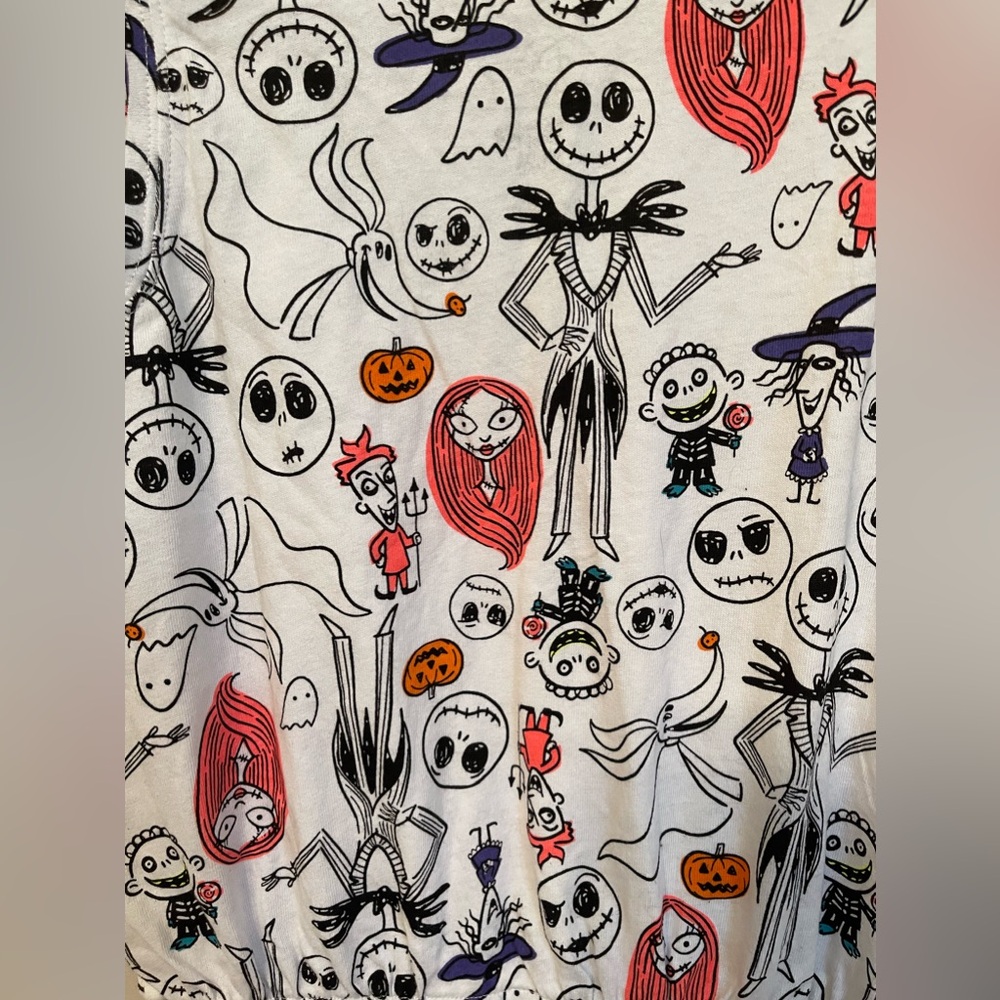 Disney Spotted Zebra Girls Nightmare Before Christmas Romper - Picture 5 of 8